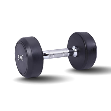ดัมเบลยาง HOMEFITTOOLS แบบกลม 5 KG (1 คู่)_0